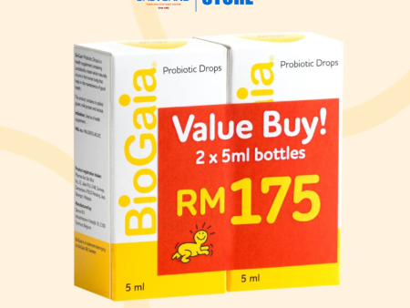 (Promo Pack) BioGaia Probiotic Drops Twin Pack (2 x 5ml) Online