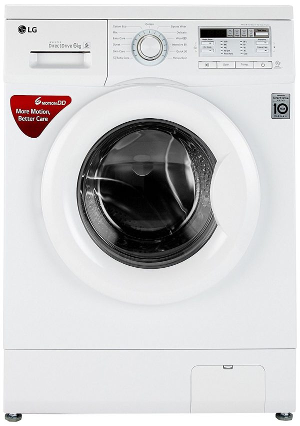 LG 6 kg Fully-Automatic Front Loading Washing Machine (FH0B8NDL22, Blue White) Cheap