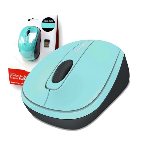 Microsoft Wireless 3500 Studio Series Mobile Mouse - Aqua Online