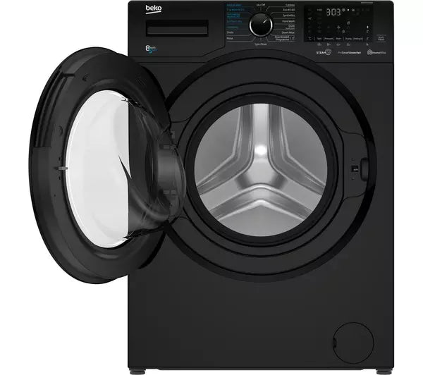 Beko Pro WDEX8540430B: 8kg Bluetooth Washer Dryer in Black | Efficient & Connected Laundry Solution Online Sale