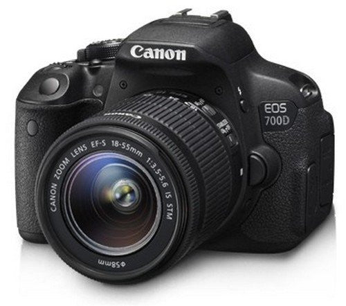 Canon EOS 700D 18MP Digital SLR Camera (Black) with 18-55mm IS II and 55-250mm IS II Lens, 8GB card and Carry Bag For Discount