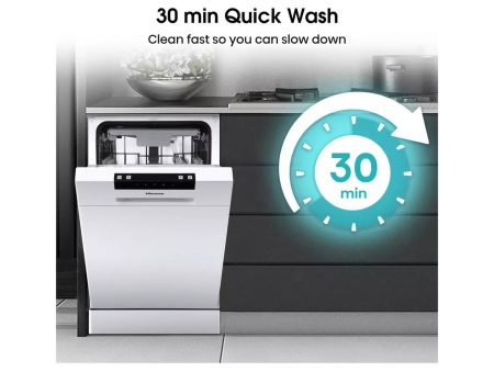 Hisense HS523E15WUK Slimline Dishwasher - White | Compact & Efficient Cleaning For Discount