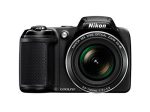 Nikon Coolpix L340 20.2 MP Point And Shoot Digital Camera with 28x Optical Zoom, 16 GB Card and Camera Bag (Black) Sale