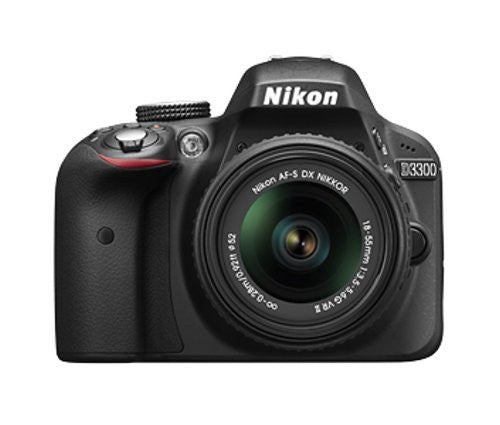 Nikon D3300 24.2MP Digital SLR Camera, Black with AF-P DX NIKKOR 18-55mm f 3.5-5.6G ED VR Lens, Memory Card and Camera Bag on Sale