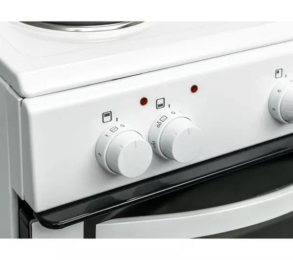 Essentials CFTE50W17: 50cm Electric Solid Plate Cooker - White Online Hot Sale