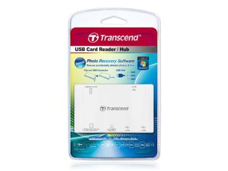 Transcend P7 USB2.0 Card Reader (White) on Sale